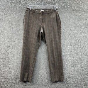 J.Jill Pants Women's 10 Brown Checkered Premium BJ-Stretch Pants Ladies 10